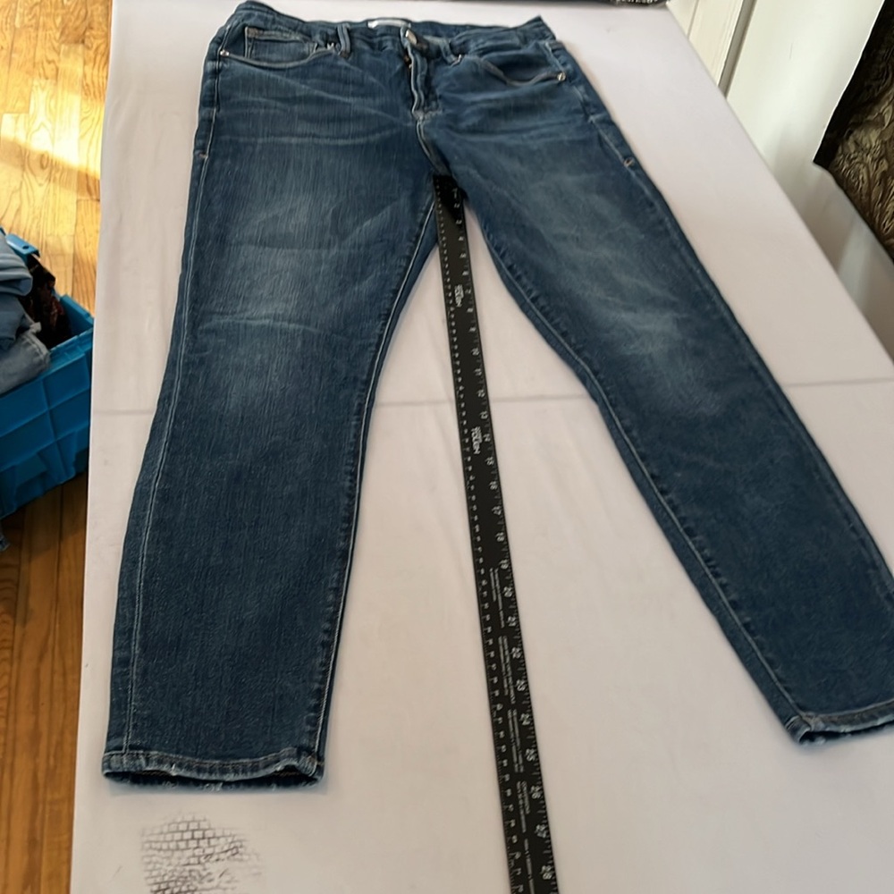 Good American size 14, blue “good legs cropped “ high waist with stretch - Picture 5 of 15